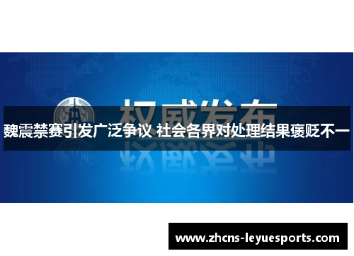 魏震禁赛引发广泛争议 社会各界对处理结果褒贬不一